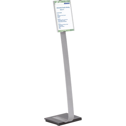 DURABLE Infodisplay INFO SIGN STAND 45,5 x 125 x 28 cm (B x H x T) DIN A3 silber metallic