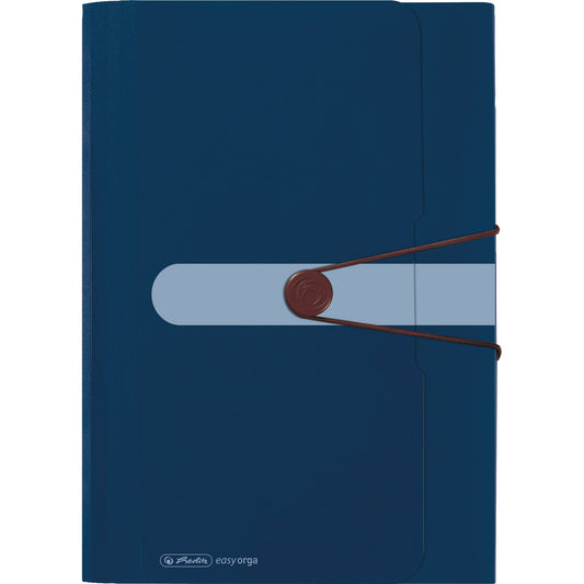 Herlitz Fächermappe easy orga to go green DIN A4 inkl. Visitenkartenfach Polypropylen, 80 % recycelt dunkelblau 12 Fächer