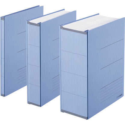 PLUS Japan Ordner Zero Max 10-100mm DIN A4 ohne Schlitze Werkstoff: Papier, 95 % recycelt Material außen: 95 % Recyclingzellstoff Material innen: 95 % Recyclingzellstoff blau