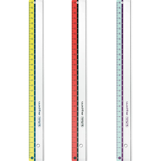 Herlitz Lineal my.pen 30cm Kunststoff farbig sortiert (freie Farbauswahl nicht möglich)