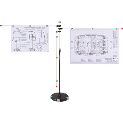 MAUL Planhalter Mobil 140-200 x 132 cm (H x L) Aluminium grau
