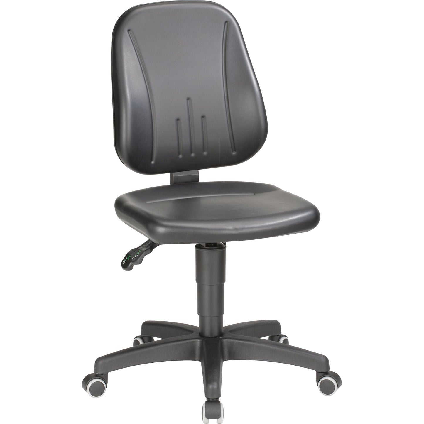 BIMOS Arbeitsdrehstuhl Unitec 2 44-62cm Permanentkontaktmechanik Rolle weich gebremst (für Hartboden) Kunststoff schwarz