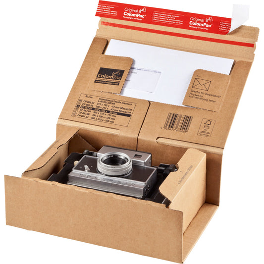 ColomPac® Versandkarton POST-BOX Innenmaße: 46 x 16 x 31 cm (B x H x T) Außenmaße: 51,5 x 17 x 33,5 cm (B x H x T) Kraftliner Wellpappe braun