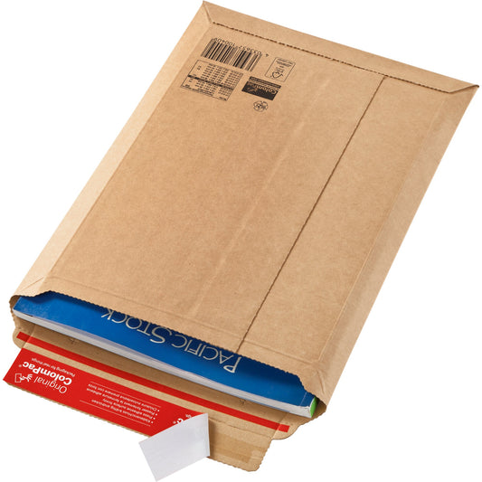 ColomPac® Versandtasche Rigid Plus 340 x 500 x -50 mm (B x H x T) mit Haftklebung ohne Fenster braun