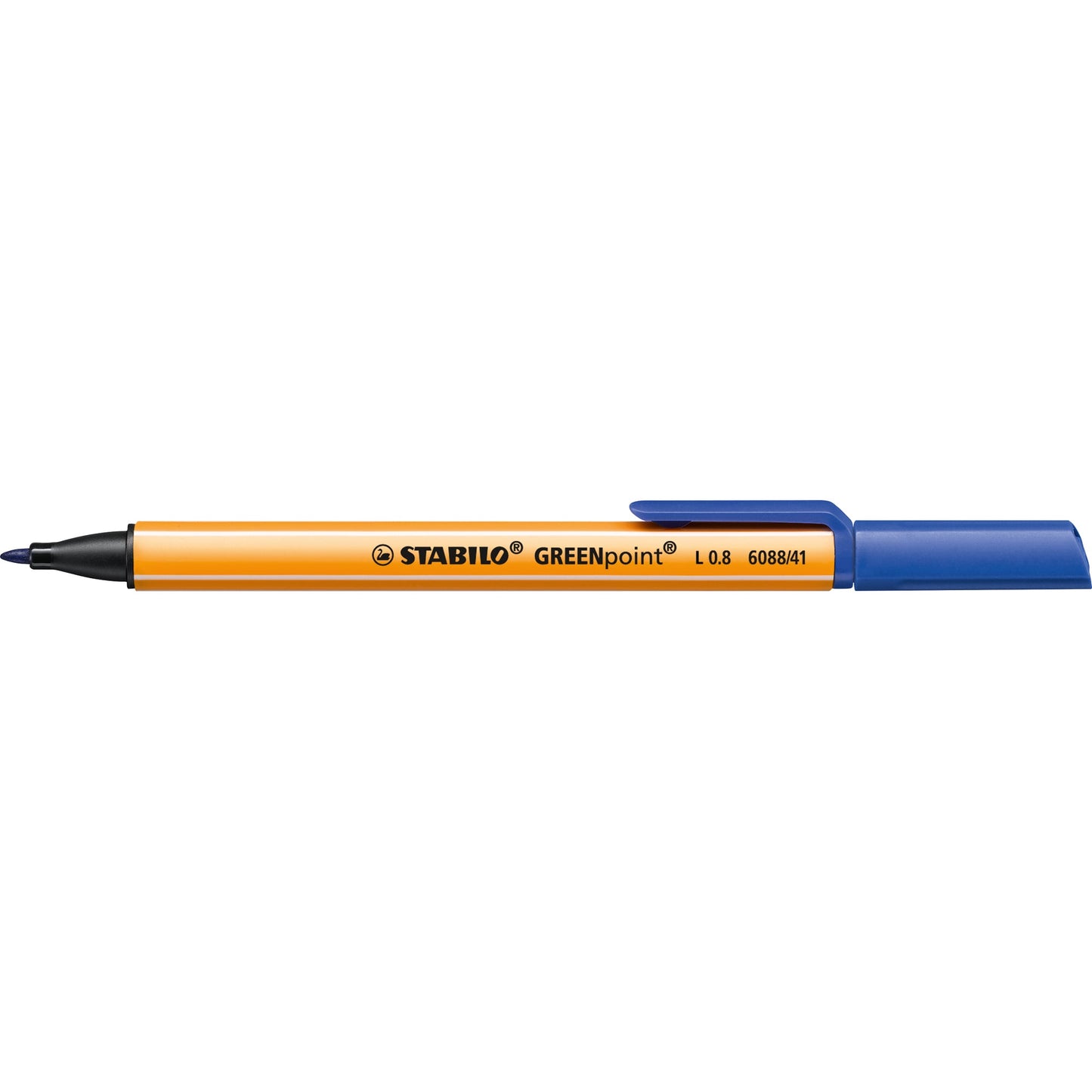 STABILO® Fasermaler GREENpoint® 0,8mm blau nicht auswaschbar