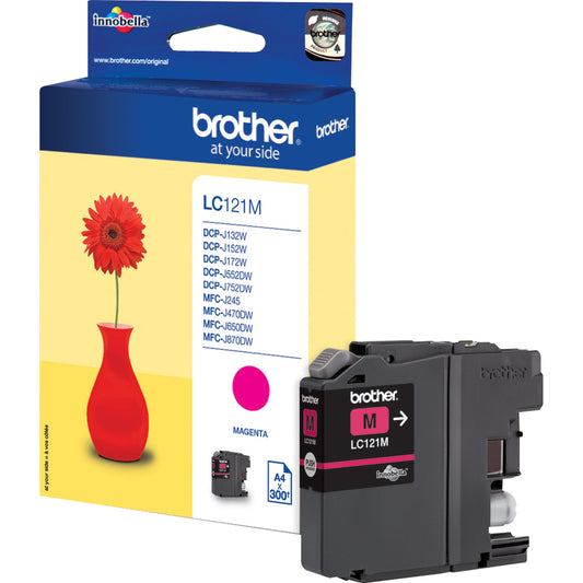 Brother Tintenpatrone Originalzubehör LC-121M ca. 300 Seiten magenta 3,9ml
