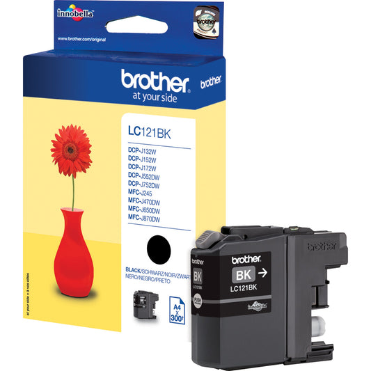 Brother Tintenpatrone Originalzubehör LC-121BK ca. 300 Seiten schwarz 3,9ml