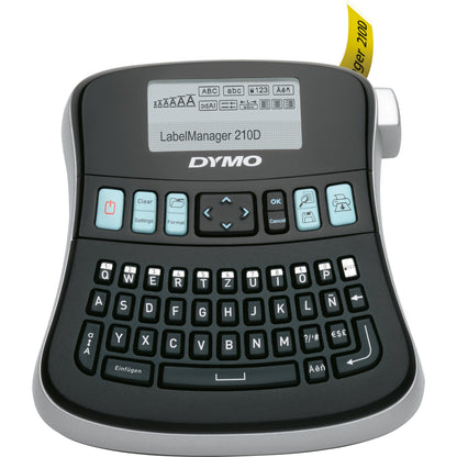 DYMO® Beschriftungsgerät LabelManagerT 210D+ 1 Display-Zeile 8 Schriftgrößen 2 Druckzeilen inkl. D1-Starter-Schriftbandkassette (12 mm x 3 m, schwarz auf weiß)