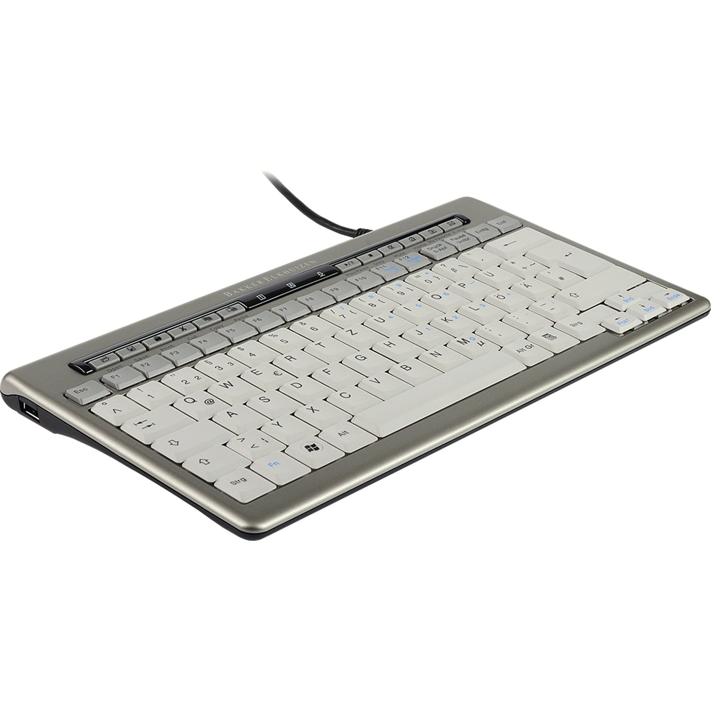 BakkerElkhuizen Tastatur S-Board 840 Design Windows® universell USB-A silber/weiß