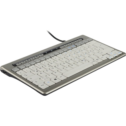 BakkerElkhuizen Tastatur S-Board 840 Design Windows® universell USB-A silber/weiß