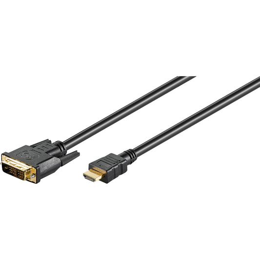 Goobay® HDMI Kabel HDMI-Stecker/DVI-D-Stecker 2m schwarz