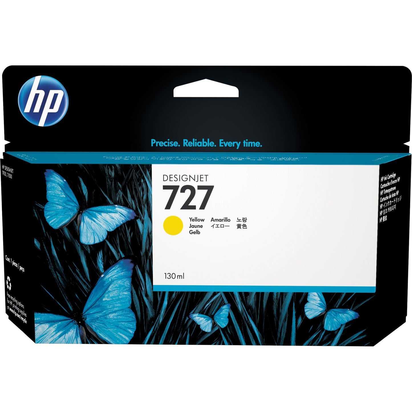 HP Tintenpatrone Originalzubehör 727 gelb 130ml