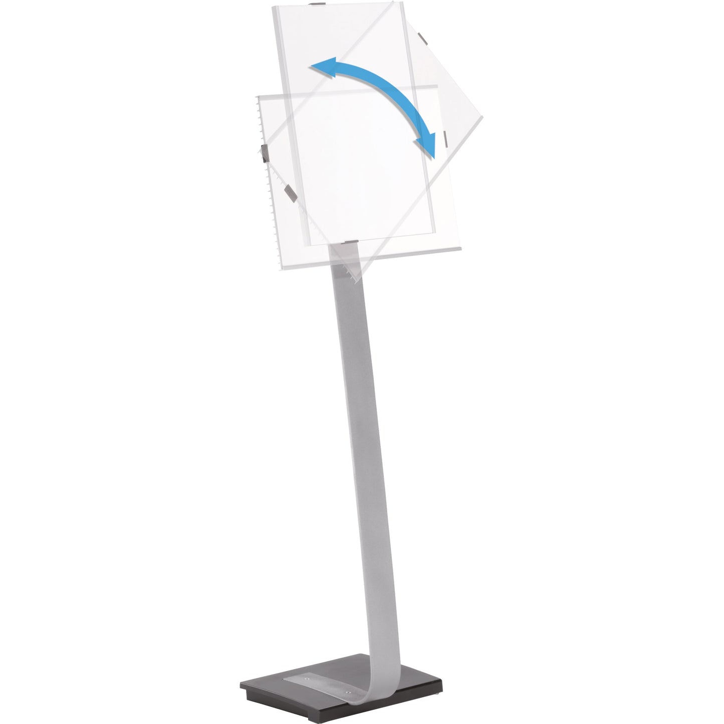 DURABLE Infodisplay INFO SIGN STAND 45,5 x 125 x 28 cm (B x H x T) DIN A3 silber metallic