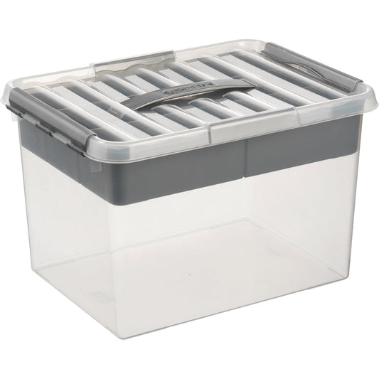 Sunware Aufbewahrungsbox Q-line Multi Box 40 x 26 x 30 cm (B x H x T) DIN A4 22l Kunststoff transparent