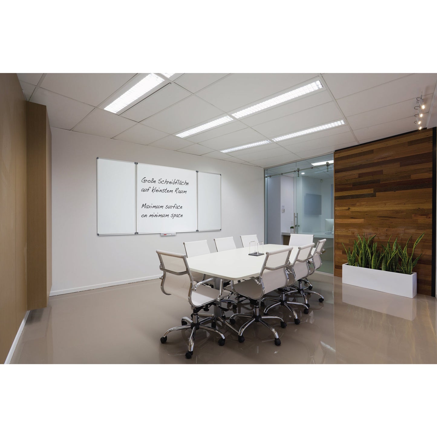 MAUL Whiteboard MAULstandard Maße der Oberfläche: 120/240 x 100 cm (B x H) Tafel magnethaftend beidseitig beschreibbar Stahl kunststoffbeschichtet weiß