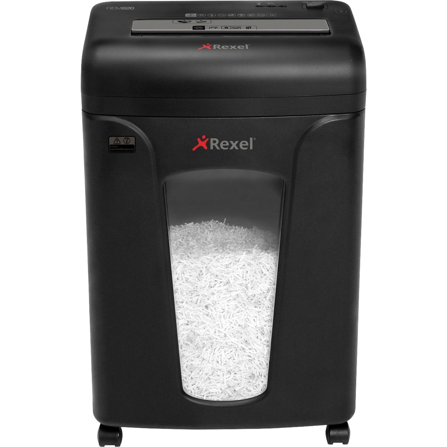 Rexel® Aktenvernichter Mercury REM820 P-5 Papier, Heftklammern, Büroklammern, Kreditkarten, CDs/DVDs Partikelschnitt 9 Bl. schwarz