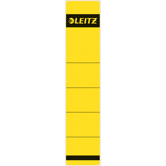 Leitz Ordnerrückenetikett schmal/kurz 39 x 192 mm (B x H) selbstklebend ohne Griffloch gelb 10 Etik./Pack.