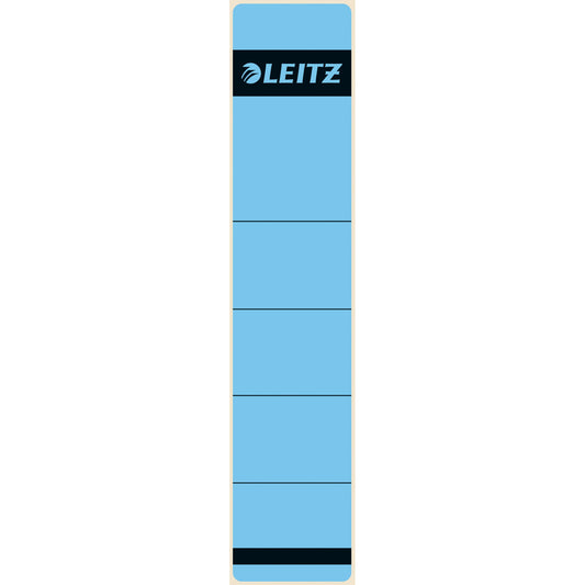 Leitz Ordnerrückenetikett schmal/kurz 39 x 192 mm (B x H) selbstklebend ohne Griffloch blau 10 Etik./Pack.