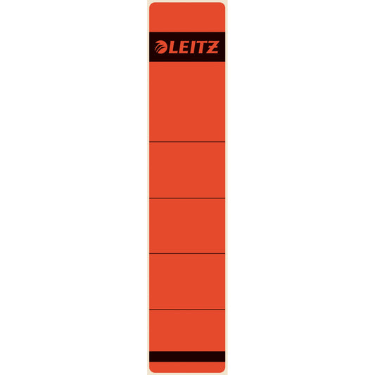 Leitz Ordnerrückenetikett schmal/kurz 39 x 192 mm (B x H) selbstklebend ohne Griffloch rot 10 Etik./Pack.