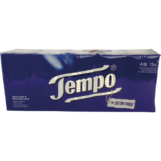 Tempo® Papiertaschentücher 4-lagig Zellstoff weiß 15 x 10 St./Pack.