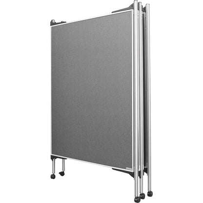 magnetoplan® Präsentationswand mobil SET 2 518,5 x 180 x 4 cm (B x H x T) inkl. 5 Vierkantsäulen grau