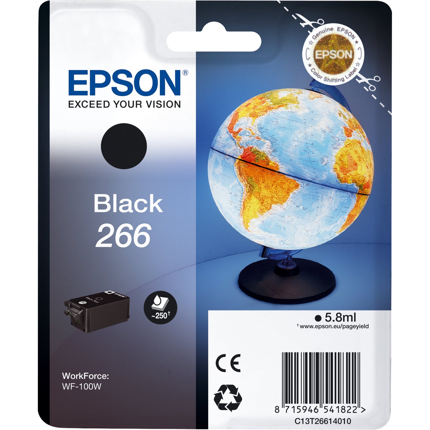 Epson Tintenpatrone Originalzubehör 266 ca. 250 Seiten schwarz 5,8ml