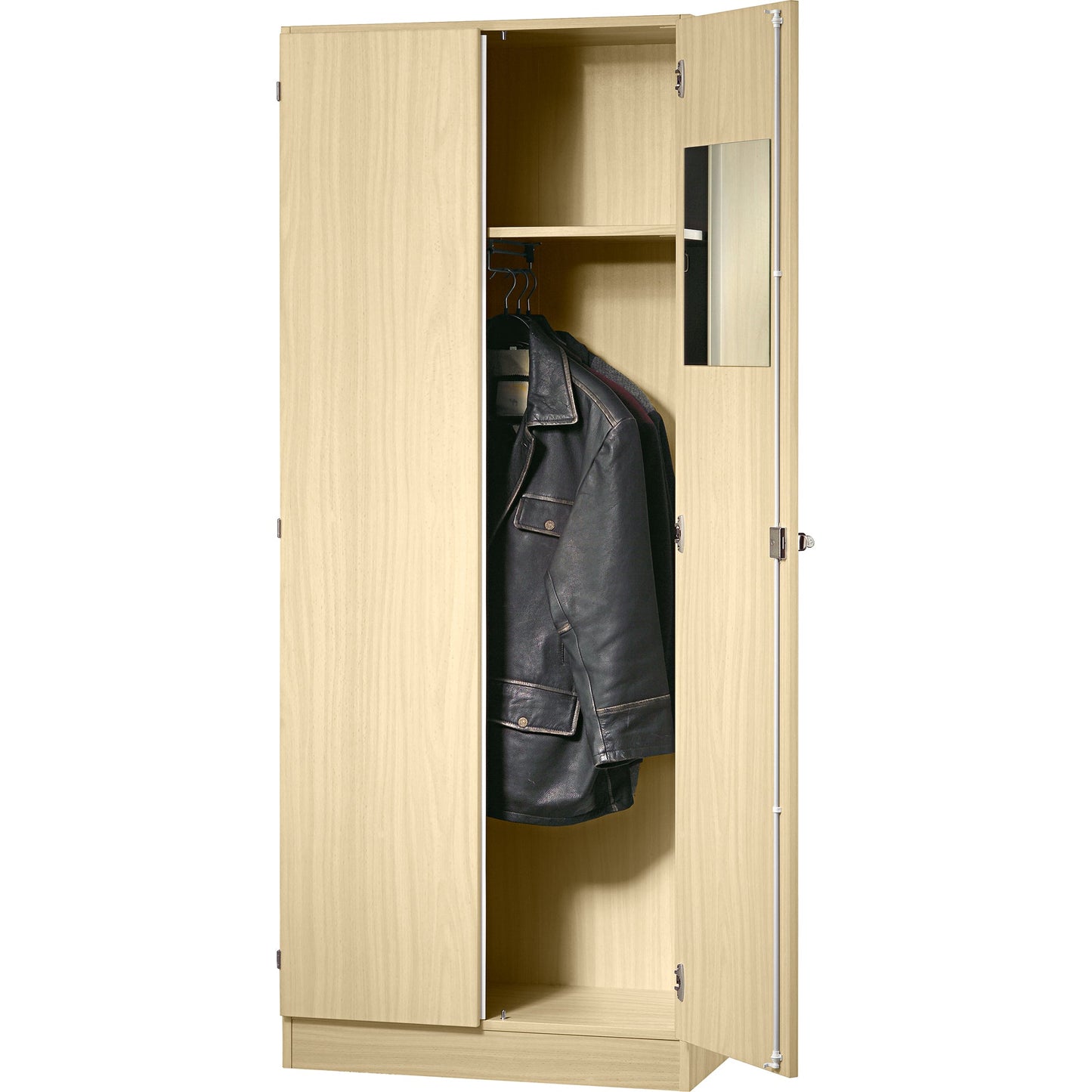 Hammerbacher Garderobenschrank 800 x 2.004 x 420 mm (B xH x T) Holz, melaminharzbeschichtet ahorn