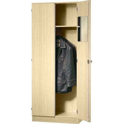 Hammerbacher Garderobenschrank 800 x 2.004 x 420 mm (B xH x T) Holz, melaminharzbeschichtet ahorn
