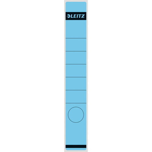 Leitz Ordnerrückenetikett schmal/lang 39 x 285 mm (B x H) selbstklebend mit Griffloch blau 10 Etik./Pack.