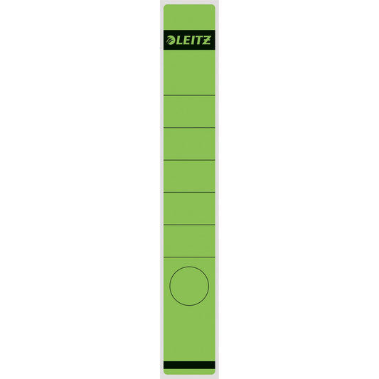 Leitz Ordnerrückenetikett schmal/lang 39 x 285 mm (B x H) selbstklebend mit Griffloch grün 10 Etik./Pack.
