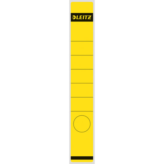 Leitz Ordnerrückenetikett schmal/lang 39 x 285 mm (B x H) selbstklebend mit Griffloch gelb 10 Etik./Pack.