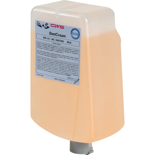 CWS Flüssigseife Best Cream Mild Ausführung des Behälters: Kartusche Material des Behälters: Kunststoff 0,5l