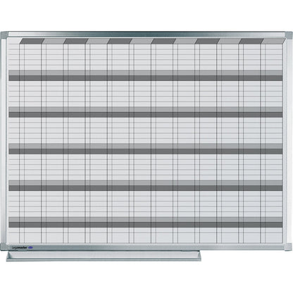 Legamaster Jahresplaner PROFESSIONAL 120 x 90 cm (B x H) 7-Tage-Woche inkl. Datumstreifen, Boardmarker Aluminium, eloxiert weiß