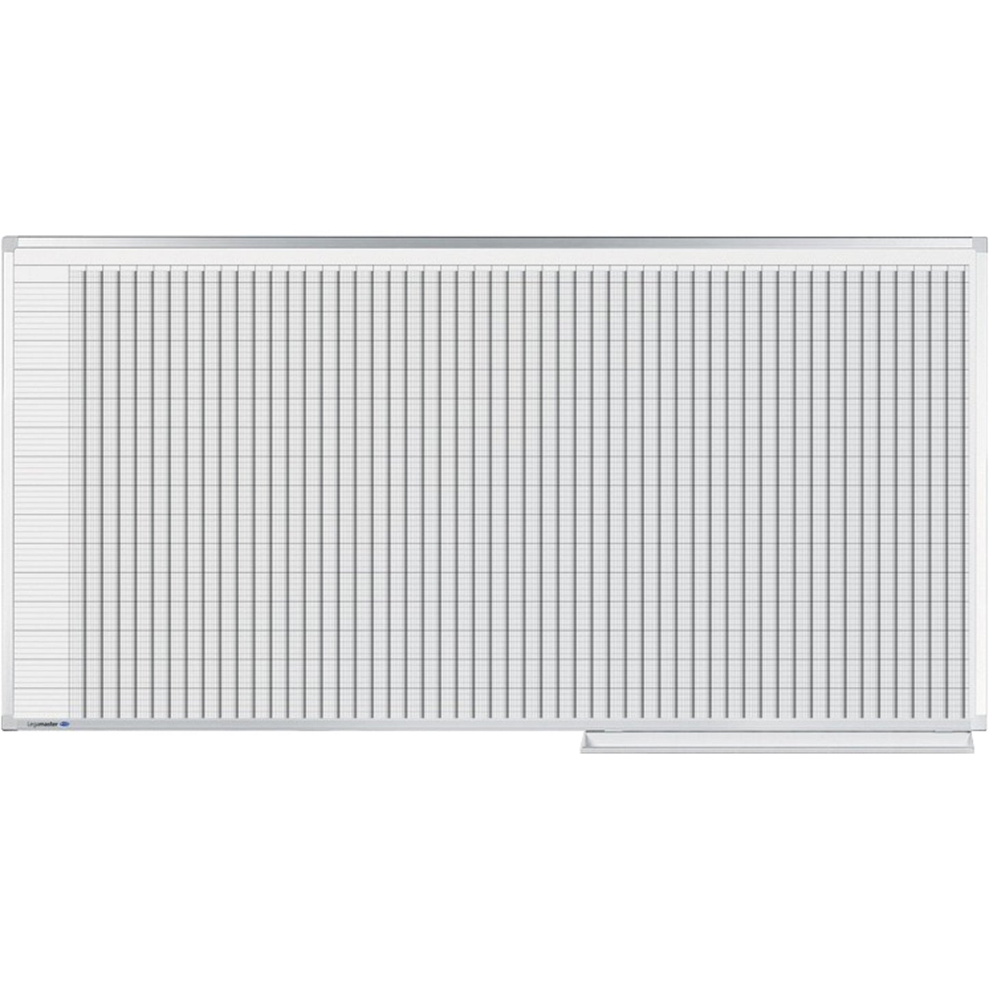 Legamaster Jahresplaner PROFESSIONAL 200 x 100 cm (B x H) 7-Tage-Woche 75 Mitarbeiter/Projekte inkl. Boardmarker, Datumstreifenset Aluminium weiß