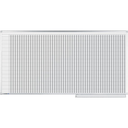 Legamaster Jahresplaner PROFESSIONAL 200 x 100 cm (B x H) 7-Tage-Woche 75 Mitarbeiter/Projekte inkl. Boardmarker, Datumstreifenset Aluminium weiß