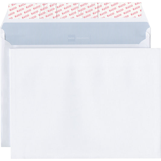 ELCO Faltentasche Documento DIN C4+ 324 x 239 mm (B x H) ohne Fenster 120g/m² mit Haftklebung Papier weiß 200 St./Pack.