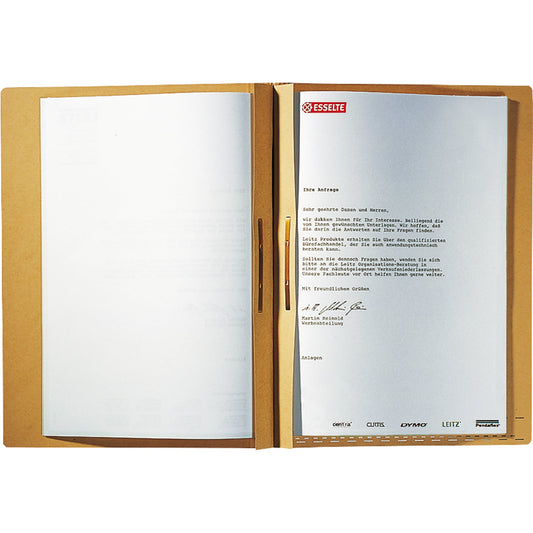 Leitz Pendelhefter DIN A4 250g/m² kaufmännische Heftung, Amtsheftung Natronkarton Naturbraun