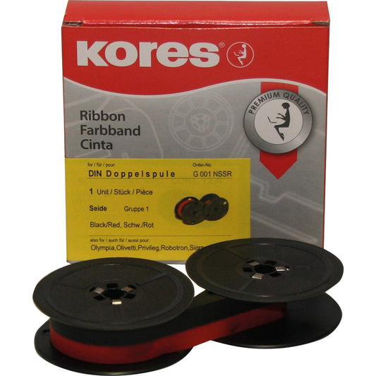 Kores Farbband G001NSSR Seide schwarz/rot