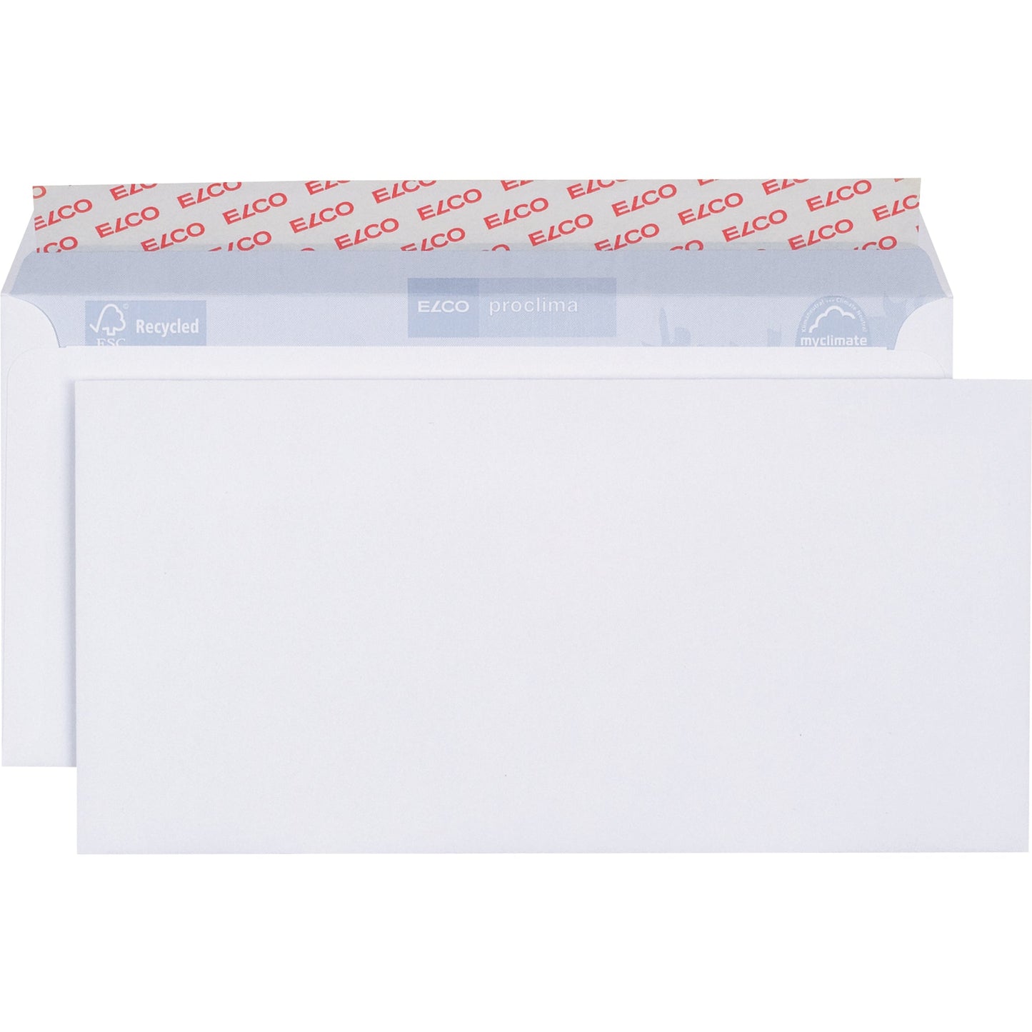 ELCO Briefumschlag Proclima DIN lang+ 229 x 114 mm (B x H) mit Haftklebung ohne Fenster 100g/m² hochweiß 25 St./Pack.