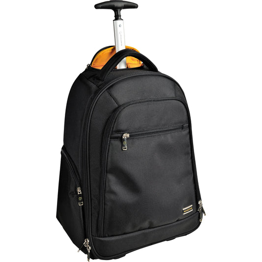 Exacompta Notebookrucksack Exactive Exabusiness® Reißverschluss Hauptfach, Laptopfach, Kreuzspanngurt, TSA-Zahlenschloss Polyester schwarz/orange