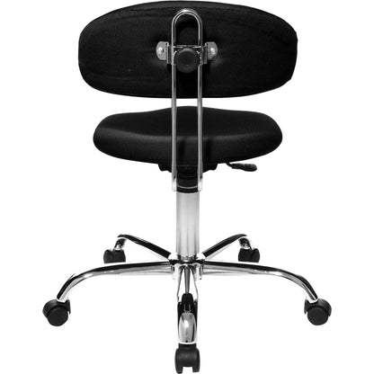 TOPSTAR Arbeitsdrehstuhl SITNESS® 40 43-51cm über Bügel verstellbar Rolle weich gebremst (für Hartboden) Stahl schwarz