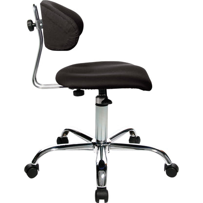 TOPSTAR Arbeitsdrehstuhl SITNESS® 40 43-51cm über Bügel verstellbar Rolle weich gebremst (für Hartboden) Stahl schwarz