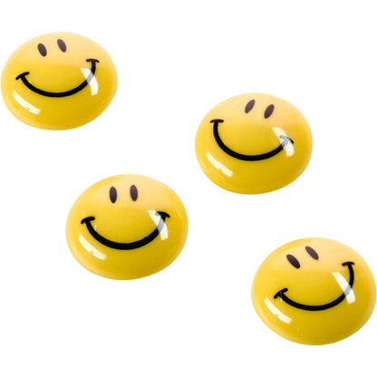 magnetoplan® Magnet Smiley 40mm 0,06kg Ferrit gelb 4 St./Pack.