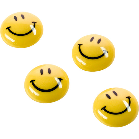 magnetoplan® Magnet Smiley 40mm 0,06kg Ferrit gelb 4 St./Pack.