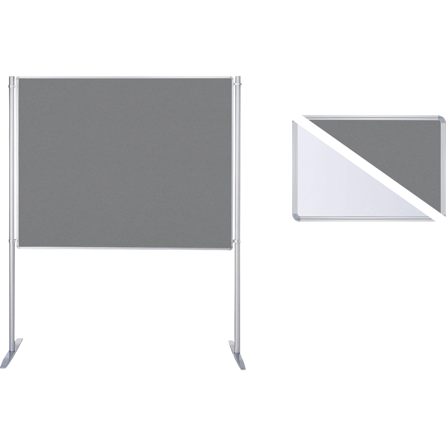 Ultradex Multifunktionstafel 200 x 120 cm (B x H) Polyester Material der Pinnfläche: Filz grau