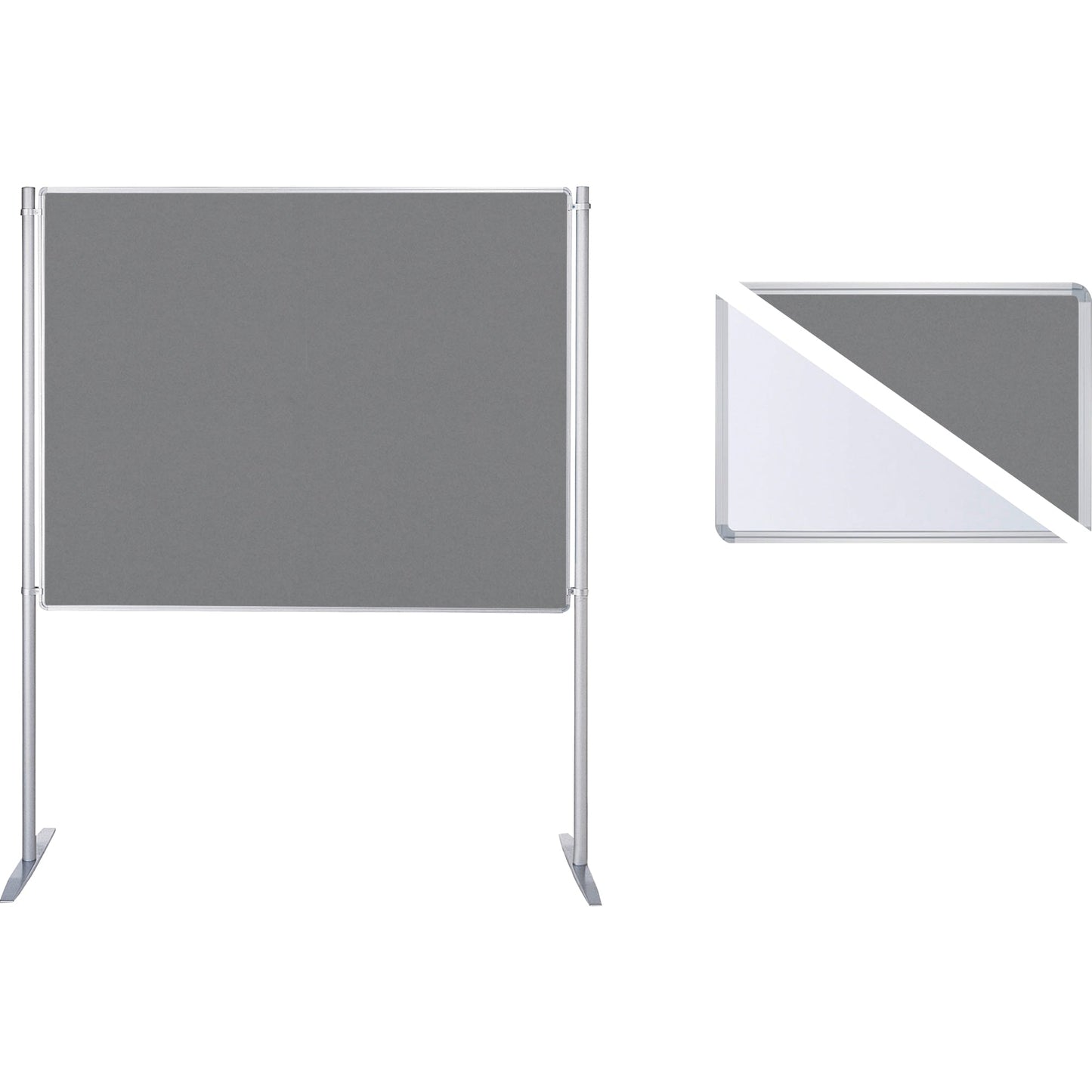 Ultradex Multifunktionstafel 150 x 120 cm (B x H) Polyester Material der Pinnfläche: Filz grau