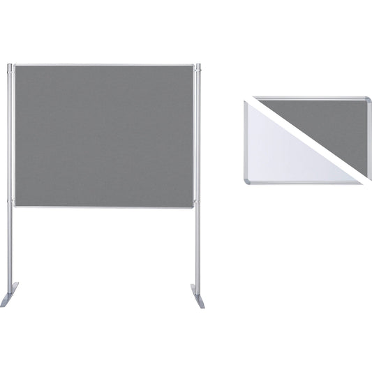Ultradex Multifunktionstafel 150 x 120 cm (B x H) Polyester Material der Pinnfläche: Filz grau