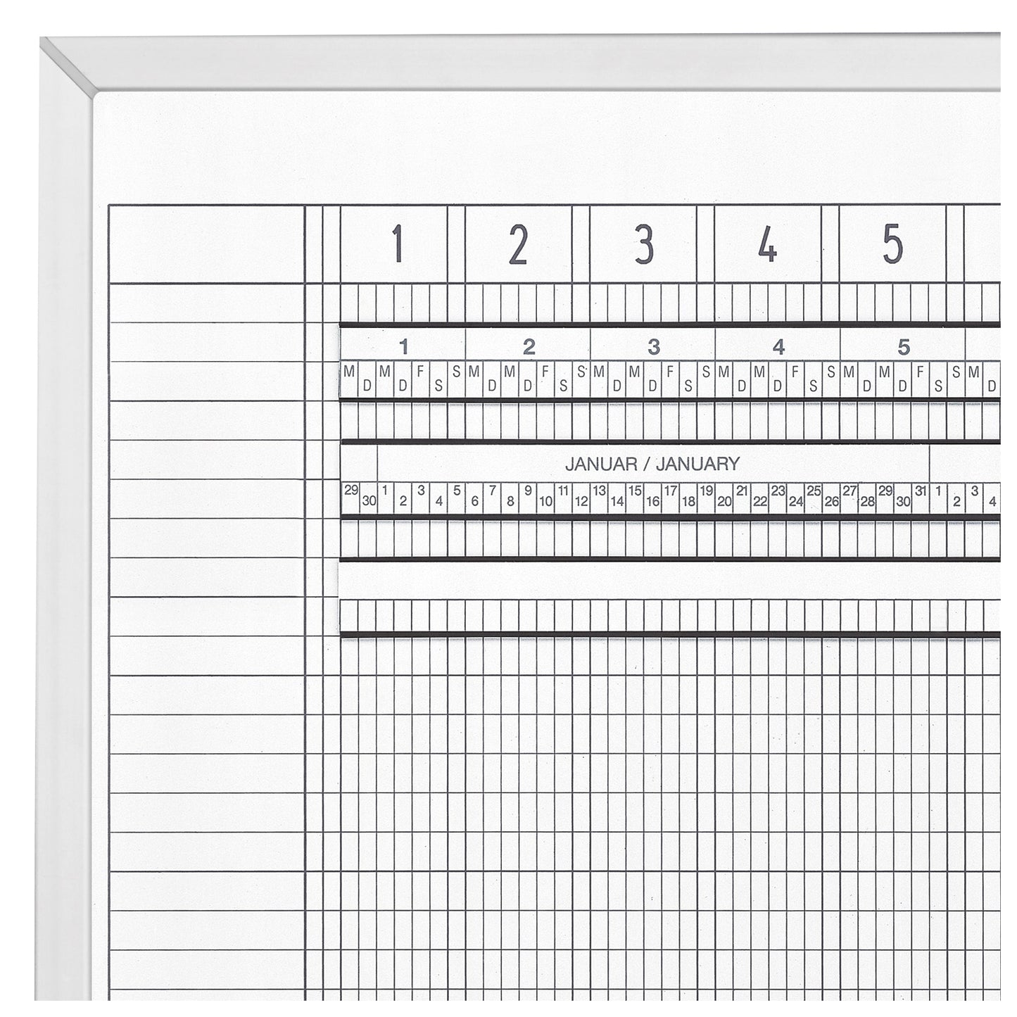 magnetoplan® Urlaubsübersicht undatiert 200 x 75 cm (B x H)