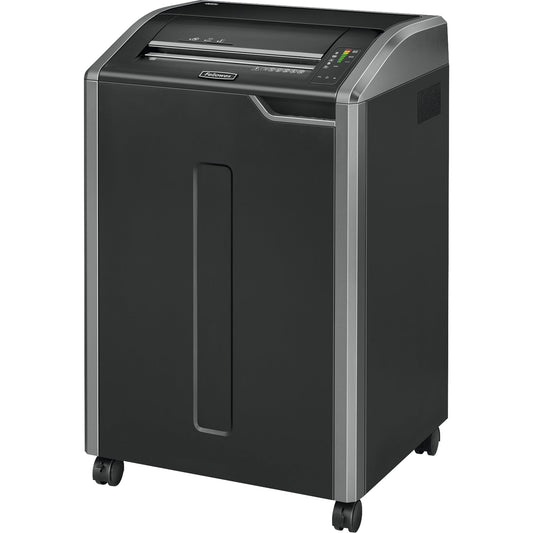 Fellowes® Aktenvernichter Powershred 485i P-2 Papier, Heftklammern, Büroklammern, Kreditkarten, CDs/DVDs Streifenschnitt 40 Bl. silber/schwarz