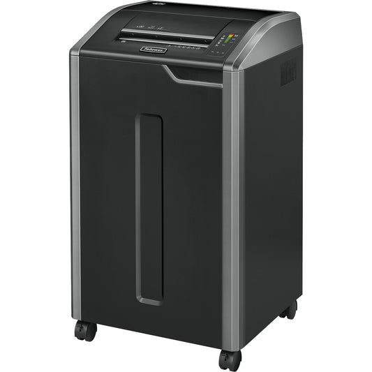 Fellowes® Aktenvernichter Powershred 425i P-2 Papier, Heftklammern, Büroklammern, Kreditkarten, CDs/DVDs Streifenschnitt 40 Bl. silber/schwarz